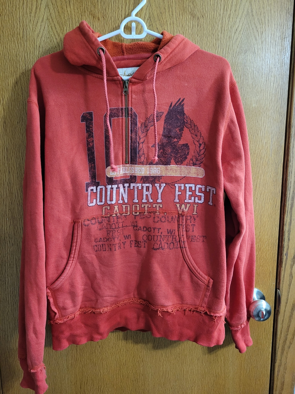 Country Fest Graphic Hoodie in Warm Rust
